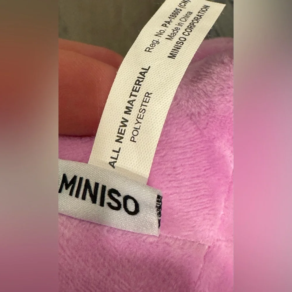 MINISO Care Bears Pink Purple Plush Dog Toy with Squeaker Inside. New with tags.
